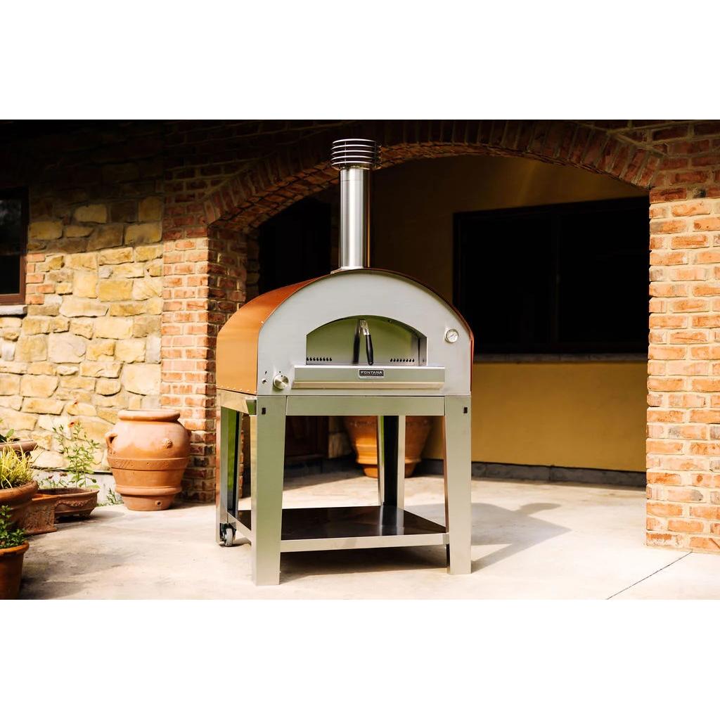 Fontana Forni Roma gas and Wood Napoli Countertop Outdoor Pizza Oven FTROMHA IMAGE 3