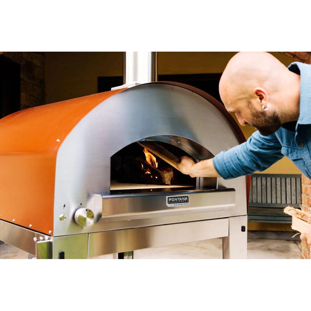Fontana Forni Roma gas and Wood Napoli Countertop Outdoor Pizza Oven FTROMHA IMAGE 7