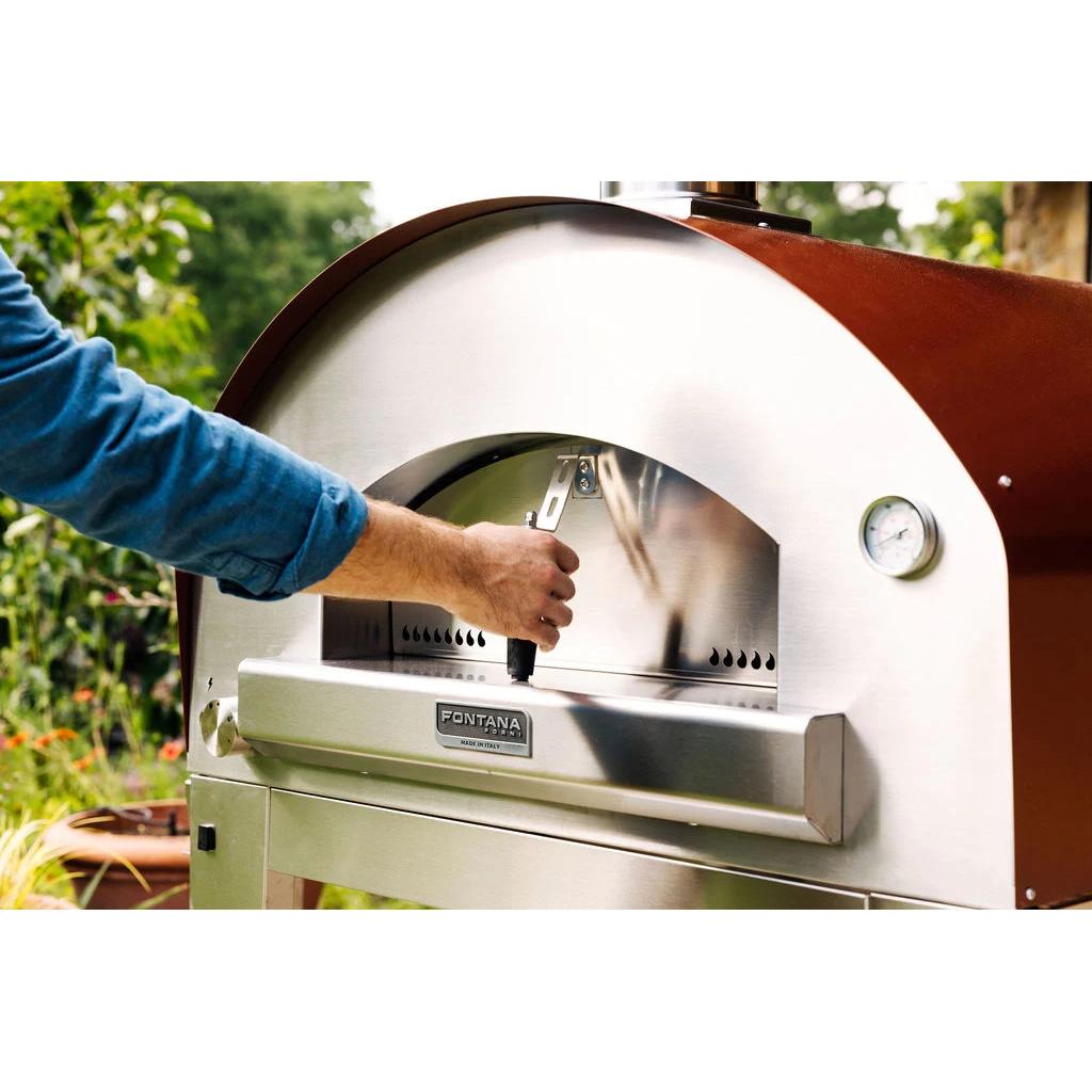 Fontana Forni Roma gas and Wood Napoli Countertop Outdoor Pizza Oven FTROMHA IMAGE 8