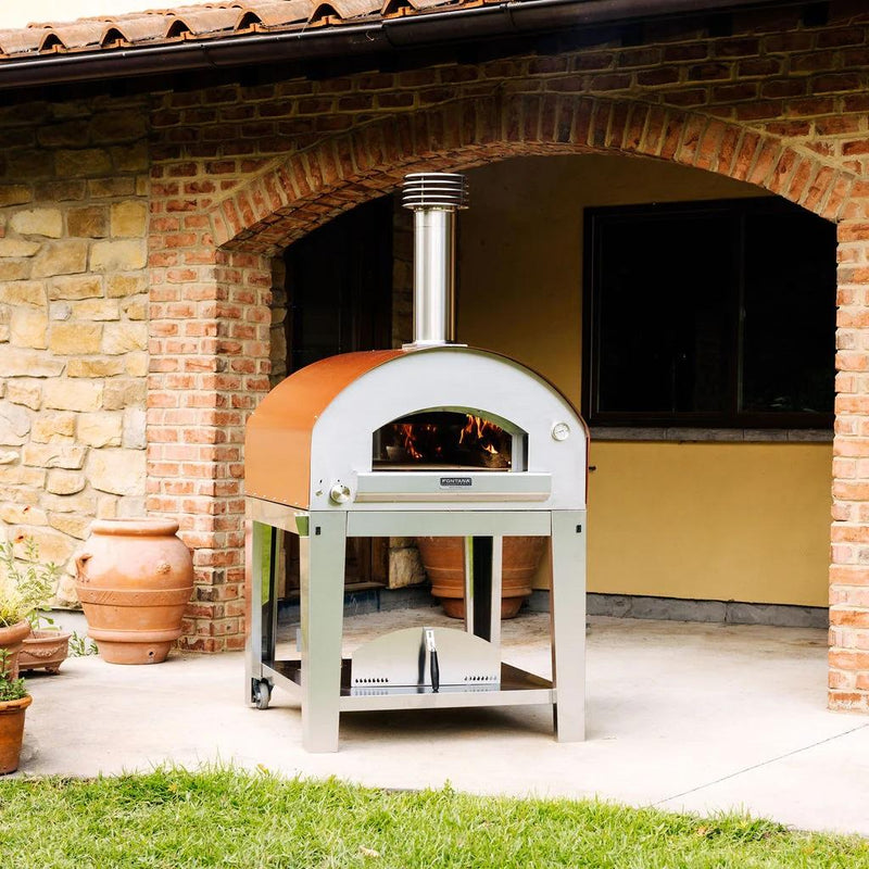 Fontana Forni Roma gas and Wood Napoli Countertop Outdoor Pizza Oven FTROMHR IMAGE 10