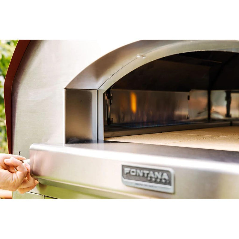 Fontana Forni Roma gas and Wood Napoli Countertop Outdoor Pizza Oven FTROMHR IMAGE 5