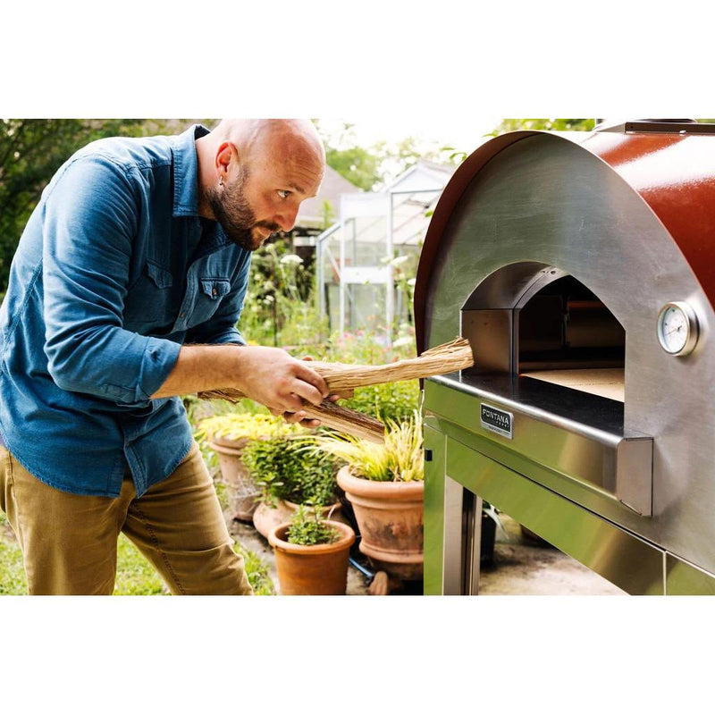 Fontana Forni Roma gas and Wood Napoli Countertop Outdoor Pizza Oven FTROMHR IMAGE 7