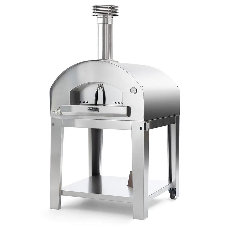 Fontana Forni Roma gas and Wood Napoli Countertop Outdoor Pizza Oven FTROMHS IMAGE 1