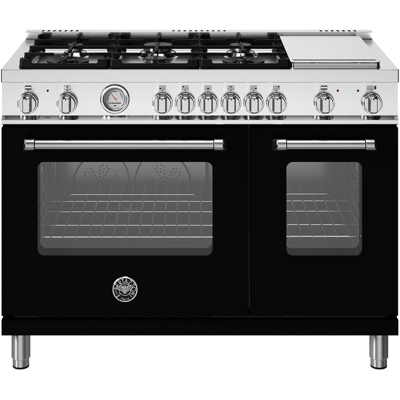 Bertazzoni 48-inch Freestanding Dual Fuel Range with Griddle MAS486GDFMNEV IMAGE 1