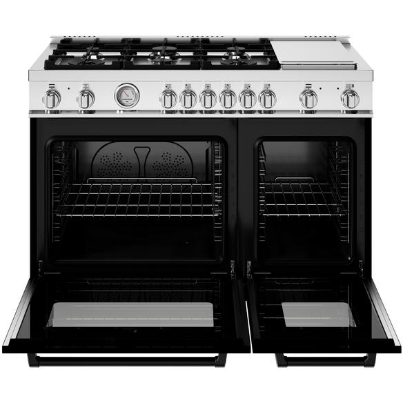 Bertazzoni 48-inch Freestanding Dual Fuel Range with Griddle MAS486GDFMNEV IMAGE 2