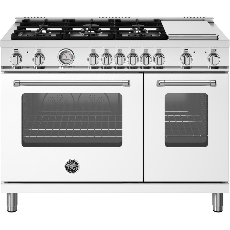 Bertazzoni 48-inch Freestanding Dual Fuel Range with Griddle MAS486GDFMBIV IMAGE 1