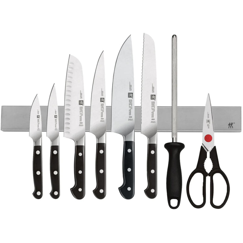 Zwilling 9-Piece Set with Stainless Magnetic Knife Bar 1019156 IMAGE 1