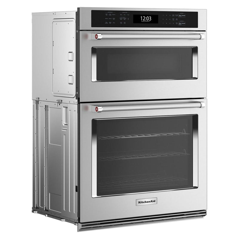 KitchenAid 30-inch, 6.4 cu. ft. Built-in Combination Wall Oven with Microwave with Air Fry KOEC530PSS IMAGE 4