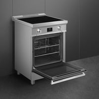 Smeg 24-inch Freestanding Electric Range with Convection Technology SPR24UIMX IMAGE 4