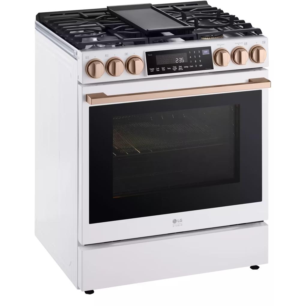 LG Studio 30-inch Slide-in Gas Range with Convection Technology LSGS6338N IMAGE 3