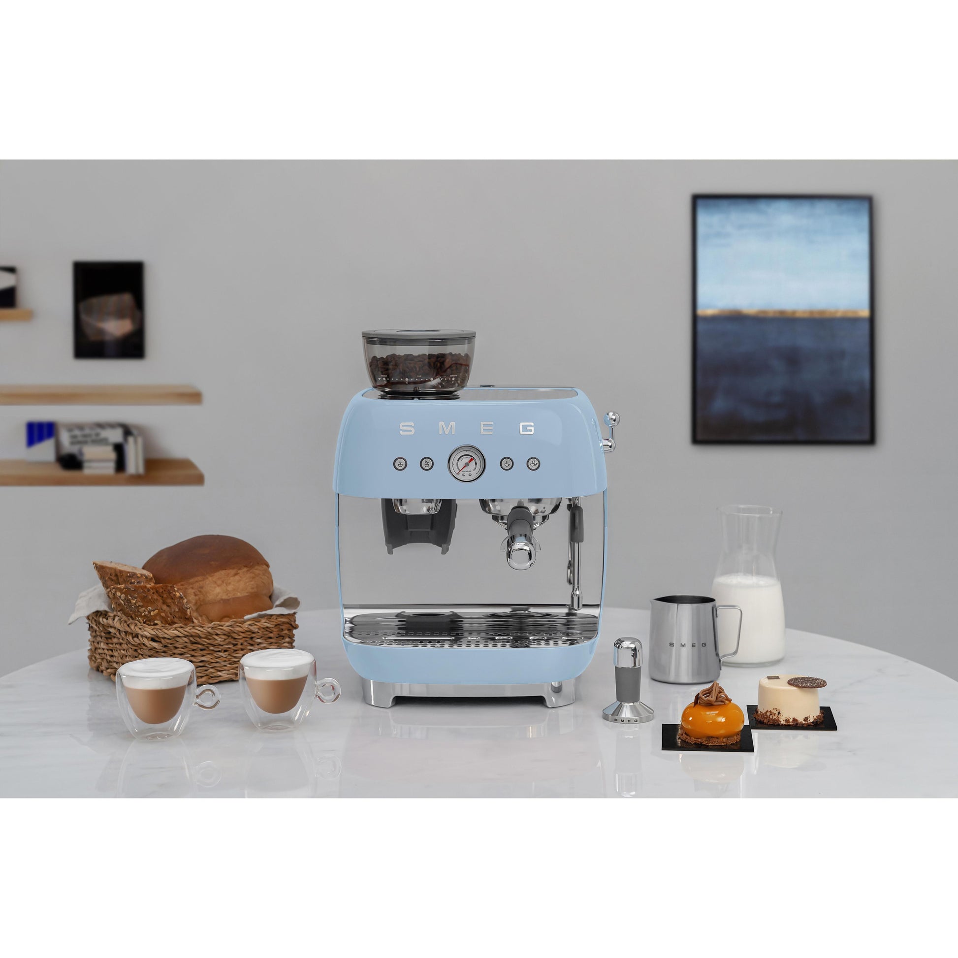 Smeg Retro-Style Manual Espresso Coffee Machine EGF03PBUS IMAGE 12