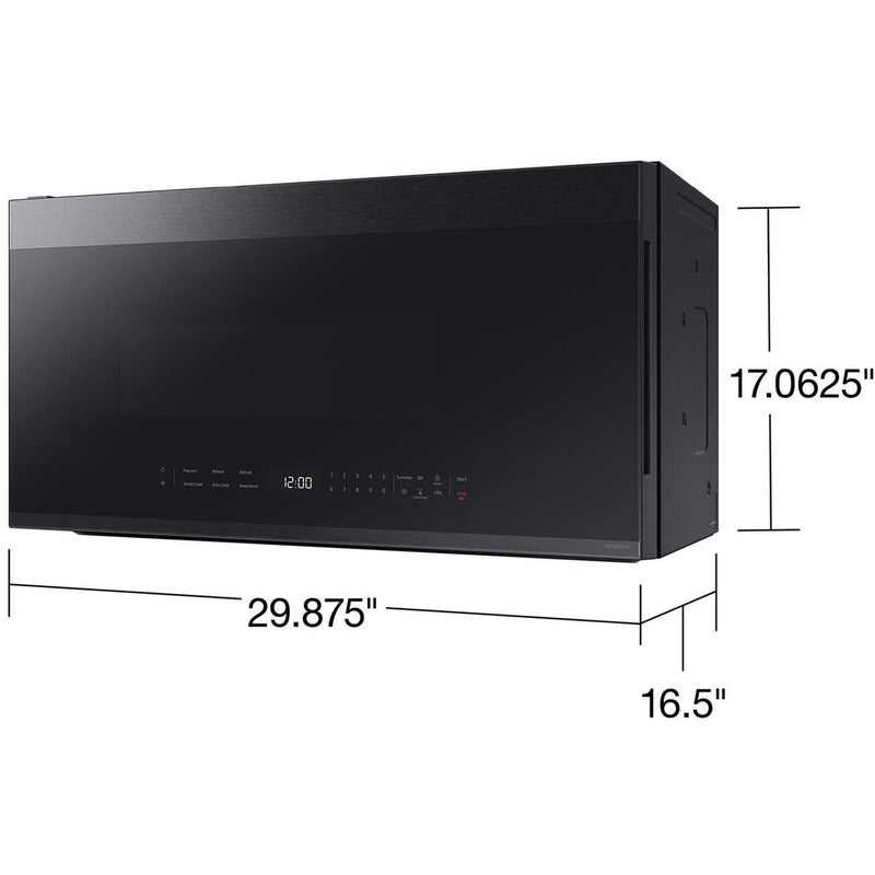 Samsung Bespoke Smart 30-inch, 2.1 cu. ft. Over-the-Range Microwave ME21DG6500MT/AC IMAGE 5