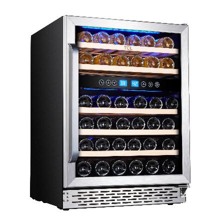 TCL 24-inch Freestanding 46-Bottle Dual Zone Wine Chiller W522F IMAGE 3