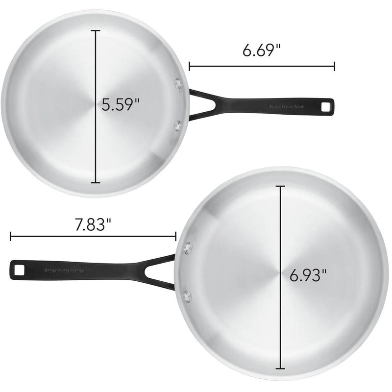KitchenAid 5-Ply Clad Frying Pan Set - 2-piece 30051-TF05 IMAGE 3