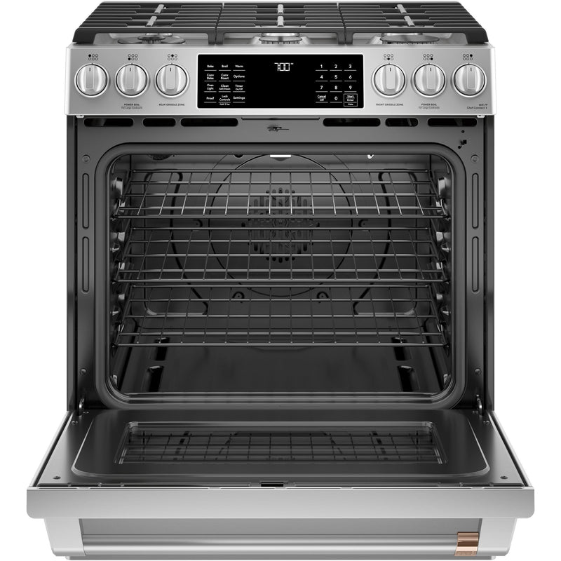 Café 30-inch Slide-in Gas Range with Convection Technology CCGS700P2MS1SP IMAGE 3