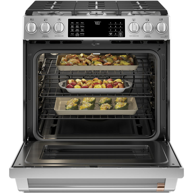 Café 30-inch Slide-in Gas Range with Convection Technology CCGS700P2MS1SP IMAGE 4