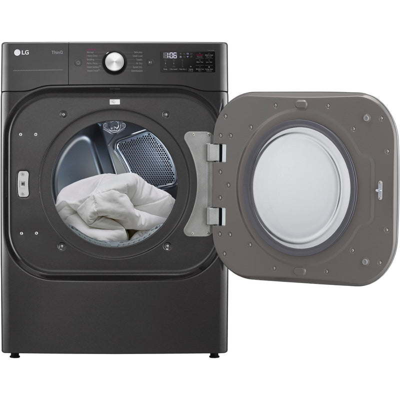 LG 9.0 Cu. Ft. Electric Dryer with Steam and Built-In Intelligence DLEX8900BSP IMAGE 2