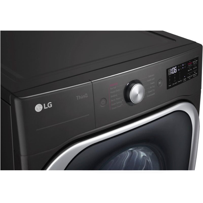 LG 9.0 Cu. Ft. Electric Dryer with Steam and Built-In Intelligence DLEX8900BSP IMAGE 3