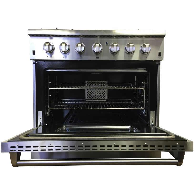 Thor Kitchen 36-inch Freestanding Dual-Fuel Range HRD3606USP IMAGE 2