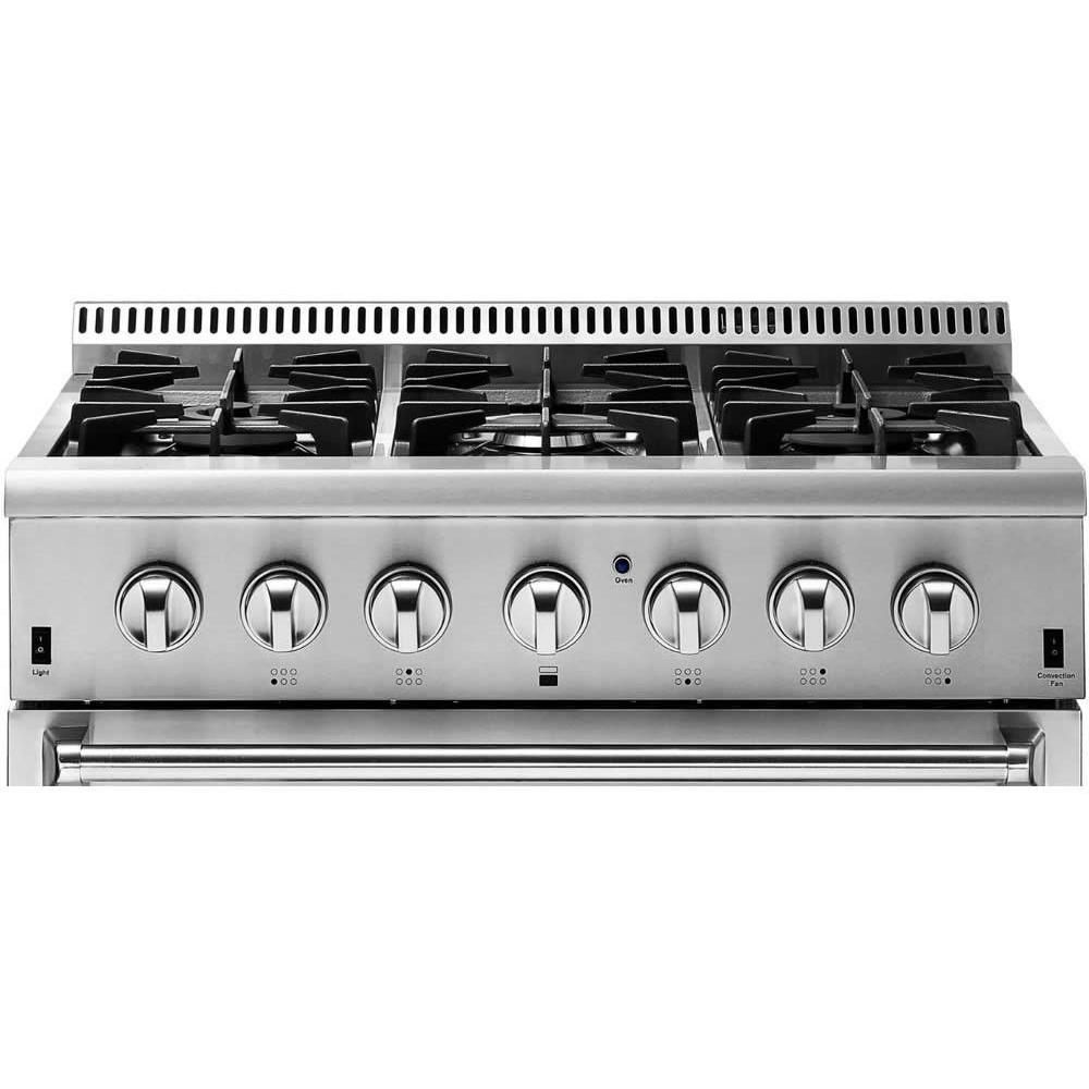 Thor Kitchen 36-inch Freestanding Dual-Fuel Range HRD3606USP IMAGE 3