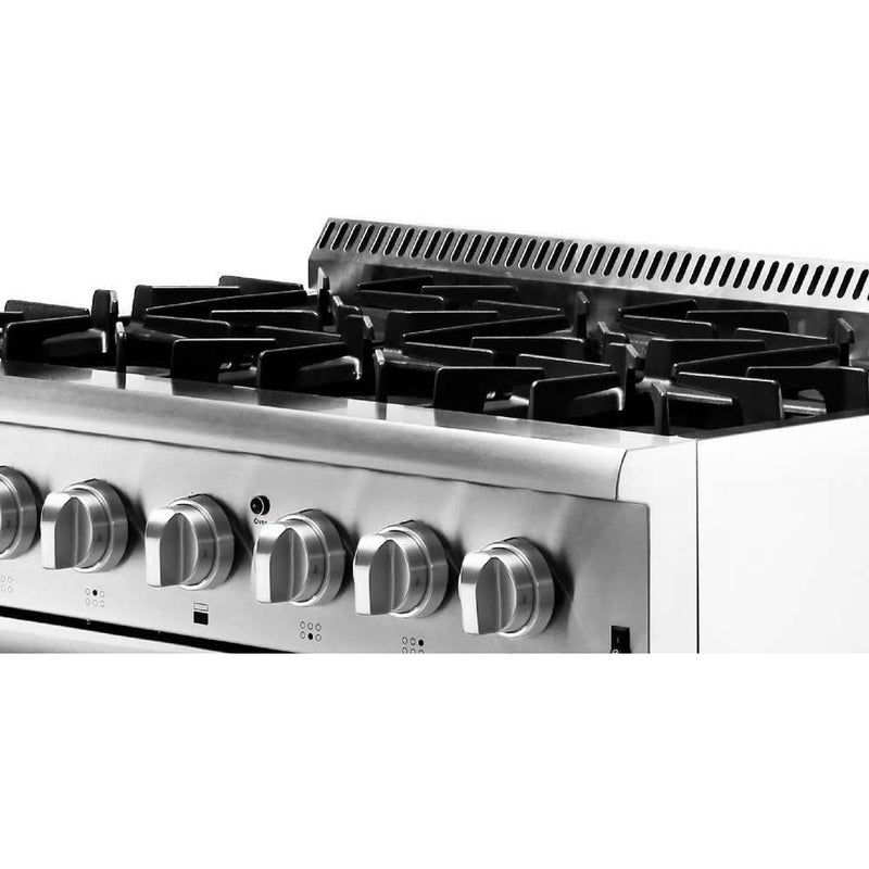 Thor Kitchen 36-inch Freestanding Dual-Fuel Range HRD3606USP IMAGE 4