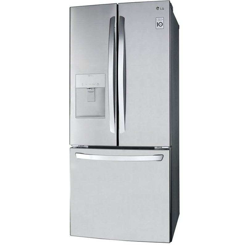 LG 30-inch, 21.8 cu.ft. Freestanding French 3-Door Refrigerator with External Water Dispensing System LRFWS2200SBSP IMAGE 3