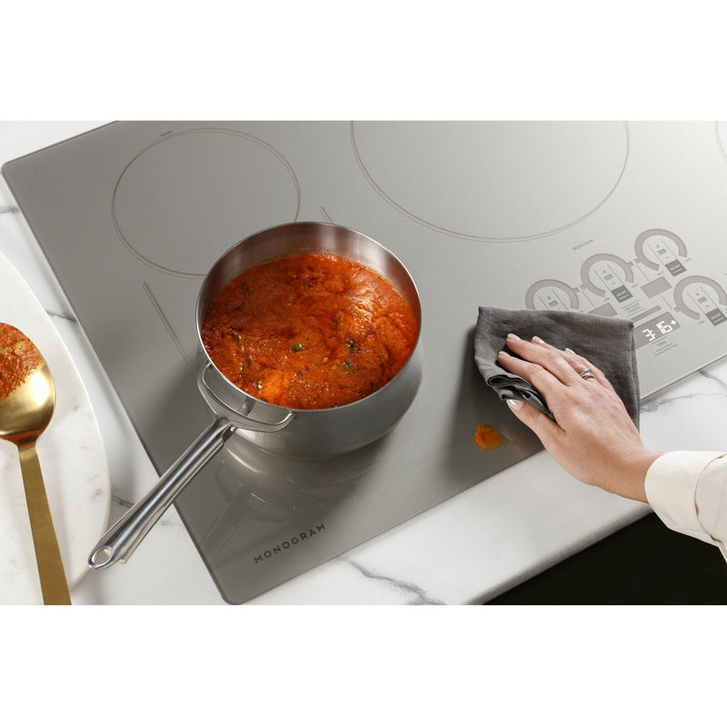 Monogram 36-inch Built-in Induction Cooktop with Wi-Fi Connect ZHU36RSTSSSP IMAGE 12