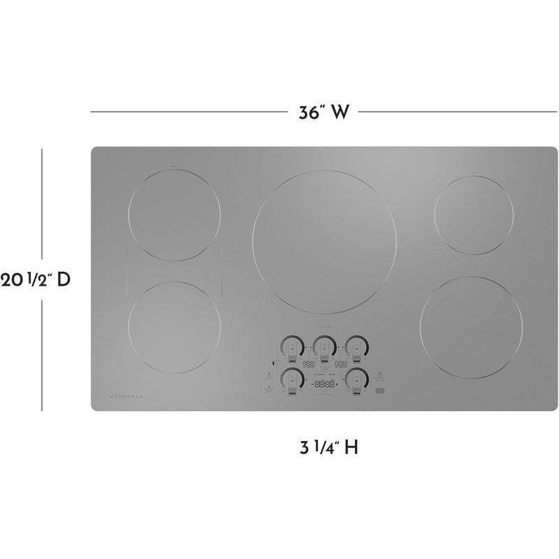 Monogram 36-inch Built-in Induction Cooktop with Wi-Fi Connect ZHU36RSTSSSP IMAGE 15