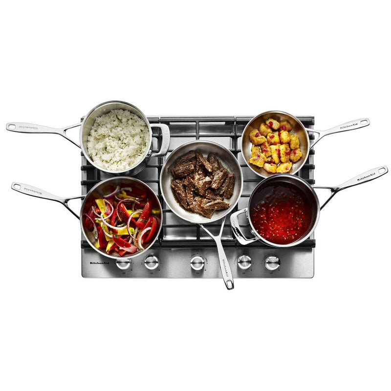 KitchenAid 30-inch Built-In Gas Cooktop with Even-Heat™ Burner KCGS550ESSSP IMAGE 2