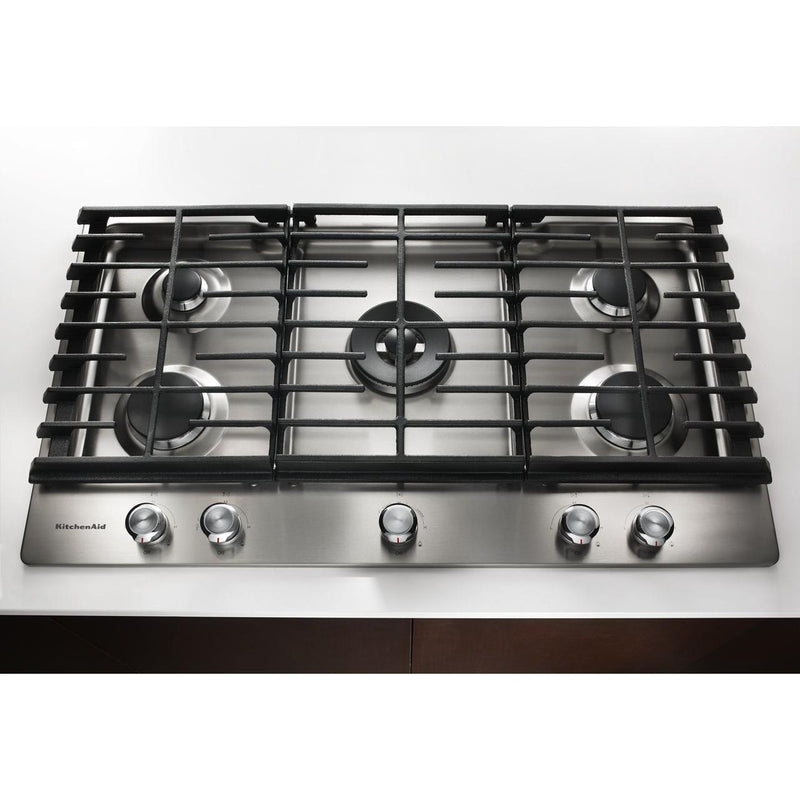 KitchenAid 30-inch Built-In Gas Cooktop with Even-Heat™ Burner KCGS550ESSSP IMAGE 3