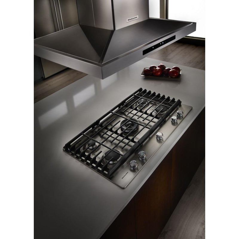 KitchenAid 36-inch Built-in Gas Cooktop with Even-Heat™ Burner KCGS556ESSSP IMAGE 10