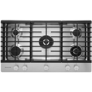 KitchenAid 36-inch Built-in Gas Cooktop with Griddle KCGS956ESSSP IMAGE 1