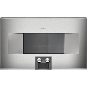Gaggenau 30-inch, 1.3 cu.ft. Built-in Combi-Microwave Oven with Right Hinge BM484710SP IMAGE 1