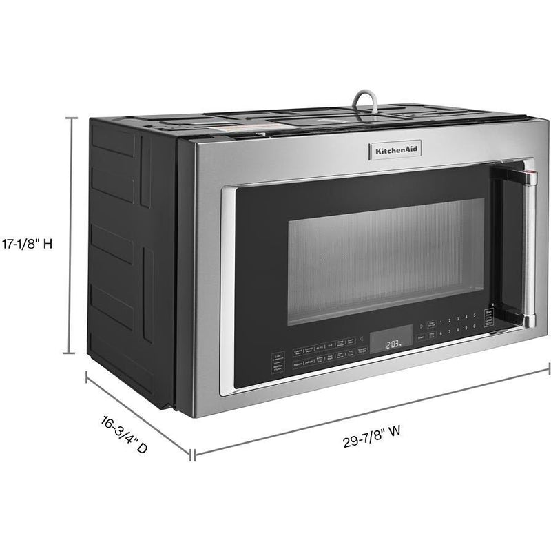 KitchenAid 1.9 cu. ft. Over-the-Range Microwave Oven with Air Fry YKMHC319LPSSP IMAGE 8