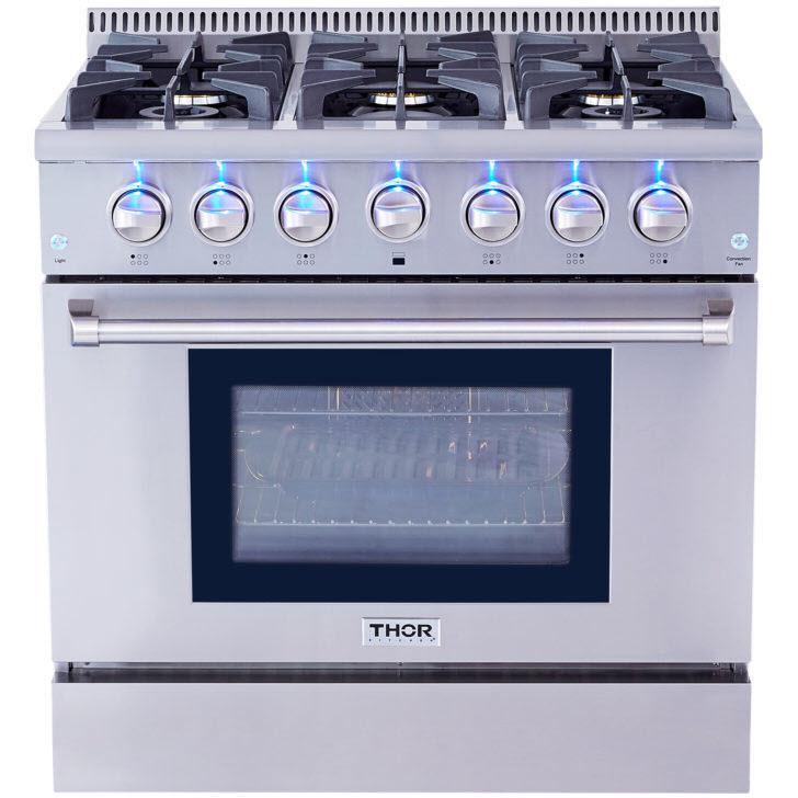 Thor Kitchen 36-inch Freestanding Gas Range HRG3618USP IMAGE 2
