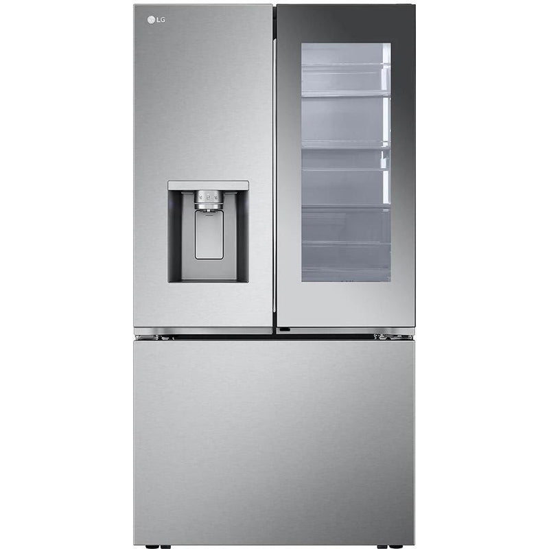 LG 36-inch, 26 cu. ft. Counter-Depth MAX™ French 3-Door Refrigerator with Mirror InstaView® LRYKC2606SSP IMAGE 2