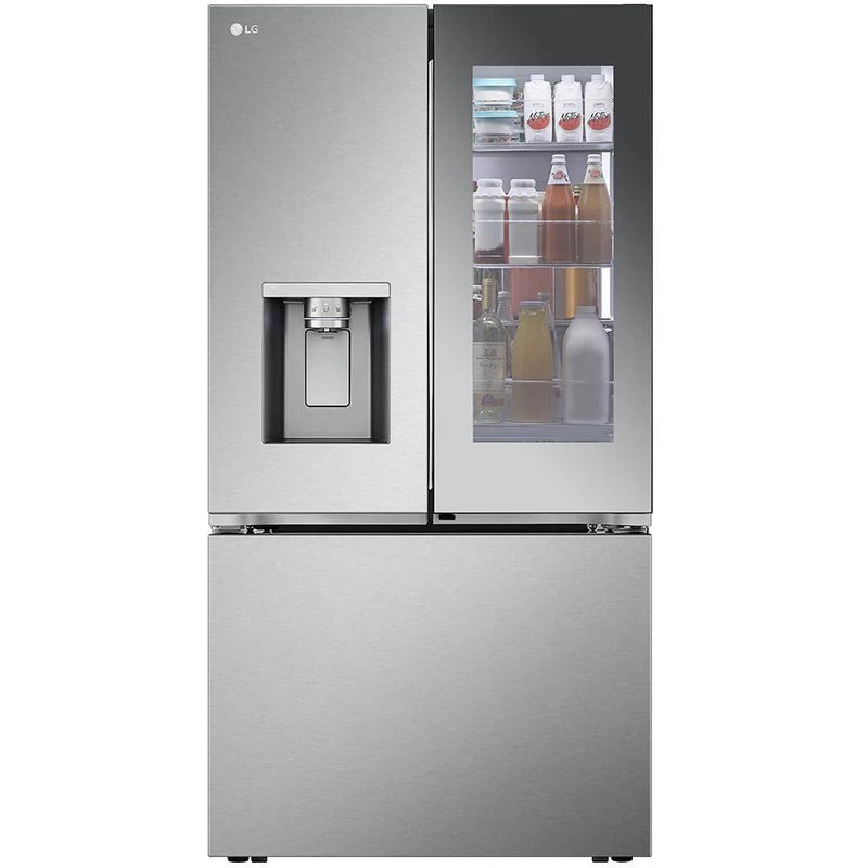 LG 36-inch, 26 cu. ft. Counter-Depth MAX™ French 3-Door Refrigerator with Mirror InstaView® LRYKC2606SSP IMAGE 3