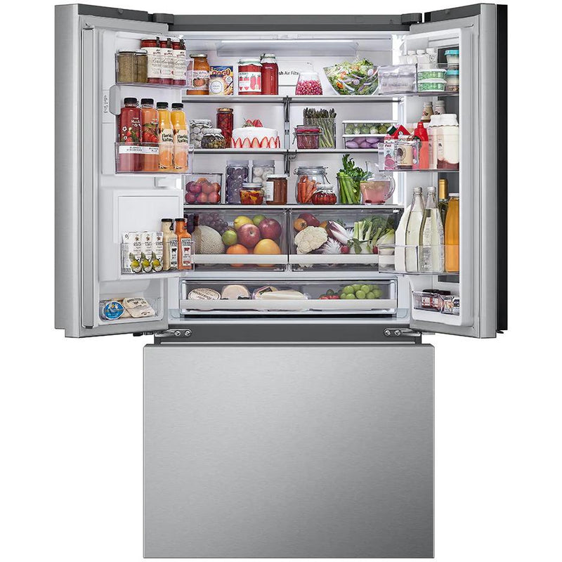 LG 36-inch, 26 cu. ft. Counter-Depth MAX™ French 3-Door Refrigerator with Mirror InstaView® LRYKC2606SSP IMAGE 4