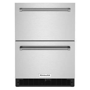 KitchenAid 24-inch Undercounter Double-Drawer Refrigerator KUDR204KSBSP IMAGE 1