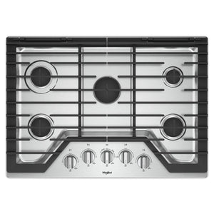 Whirlpool 30-inch Built-In Gas Cooktop with EZ-2-Lift™ WCG97US0HSSP IMAGE 1