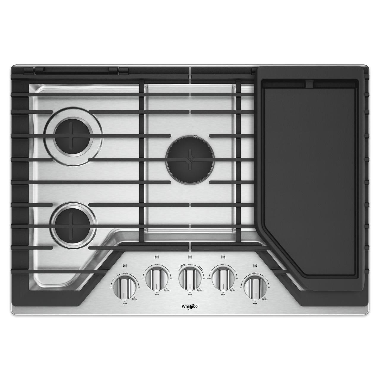 Whirlpool 30-inch Built-In Gas Cooktop with EZ-2-Lift™ WCG97US0HSSP IMAGE 2