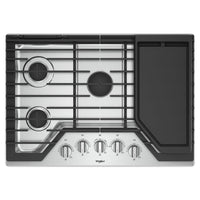 Whirlpool 30-inch Built-In Gas Cooktop with EZ-2-Lift™ WCG97US0HSSP IMAGE 2