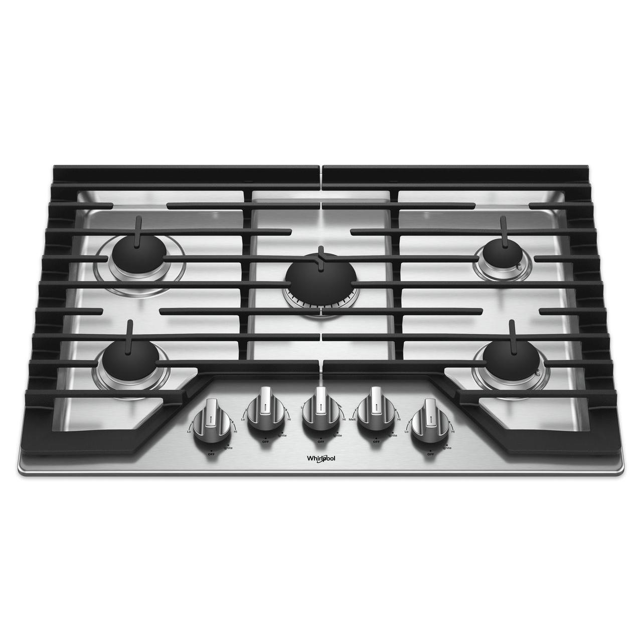 Whirlpool 30-inch Built-In Gas Cooktop with EZ-2-Lift™ WCG97US0HSSP IMAGE 3