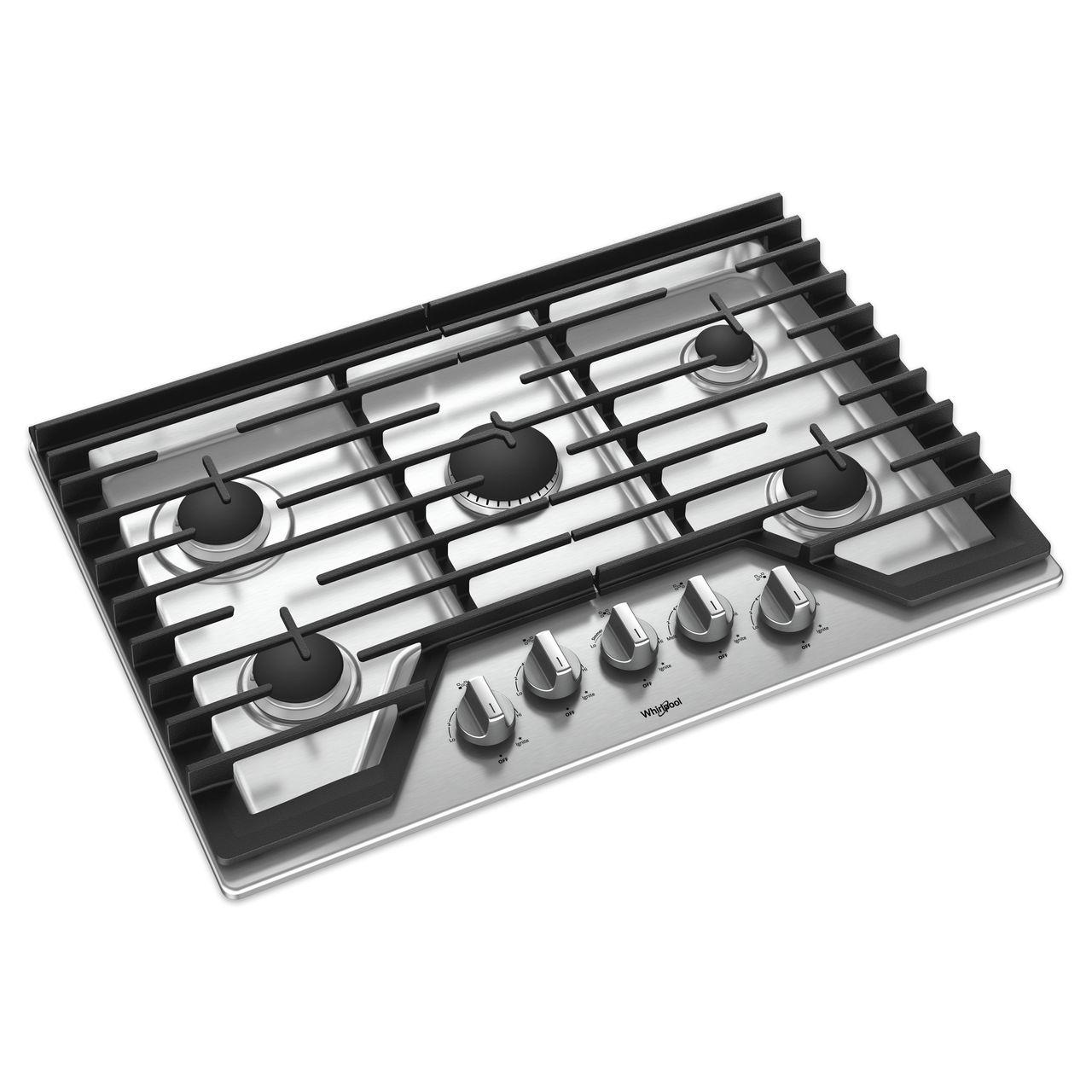 Whirlpool 30-inch Built-In Gas Cooktop with EZ-2-Lift™ WCG97US0HSSP IMAGE 4