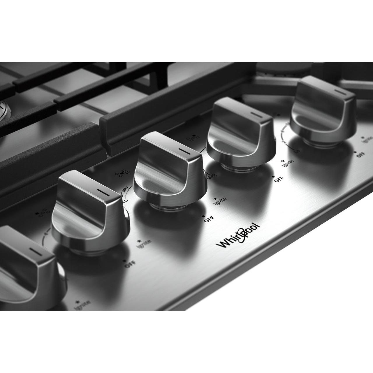 Whirlpool 30-inch Built-In Gas Cooktop with EZ-2-Lift™ WCG97US0HSSP IMAGE 5