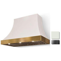 La Cornue 44-inch Cornufé Cascade Series Wall Mount Hood CH4430CACPWHPC IMAGE 1