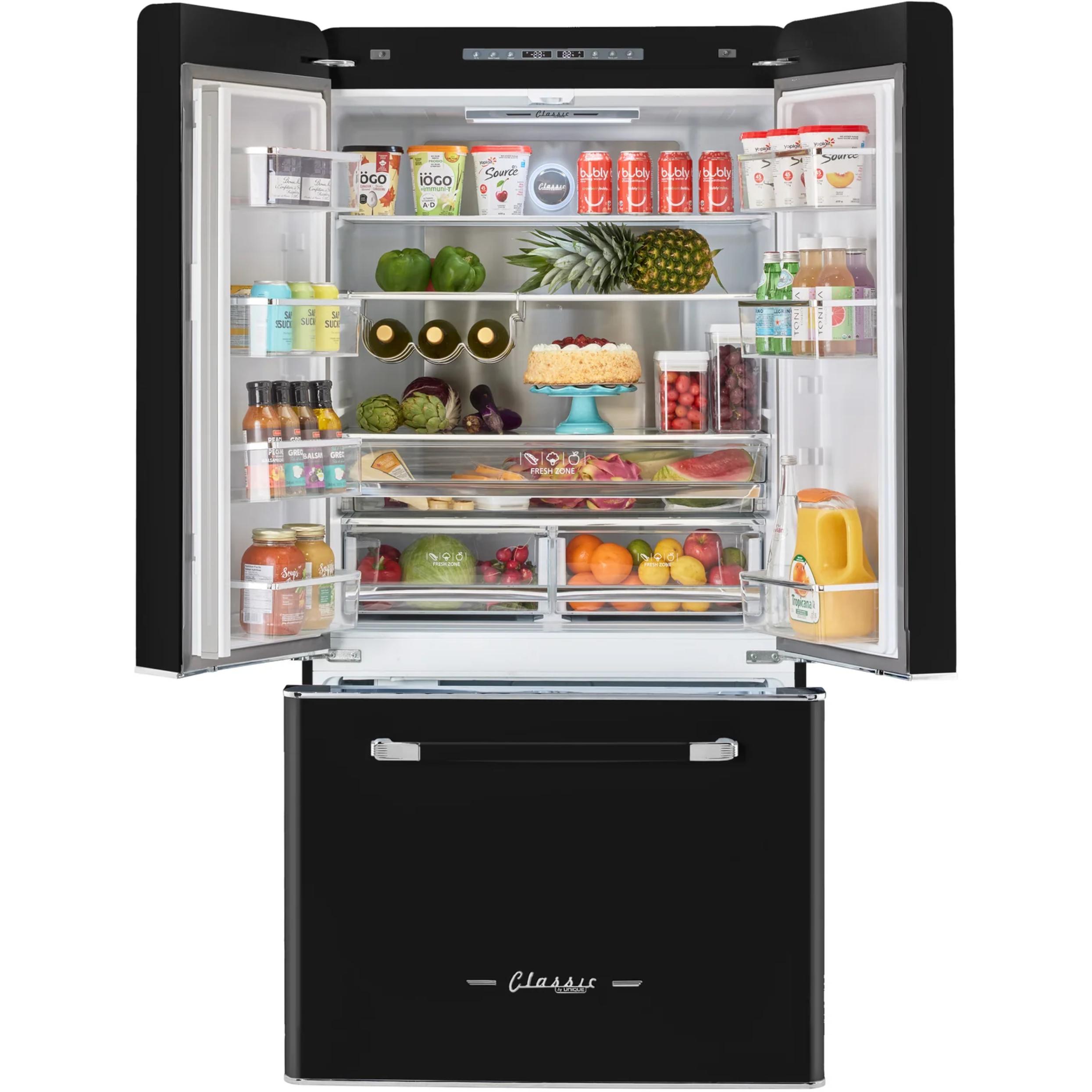 Unique Appliances 21.4 cu. ft. French 3-Door Refrigerator with Automatic Ice Maker UGP-595L B AC IMAGE 2