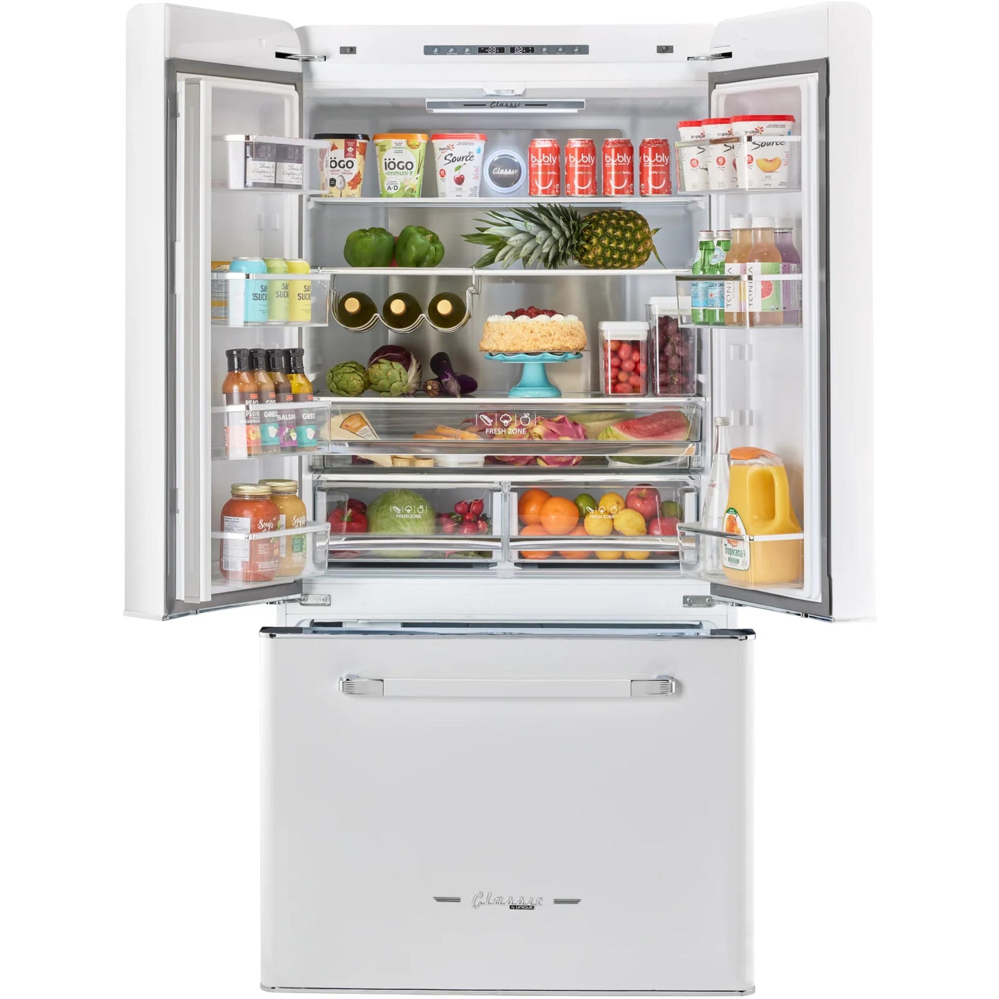 Unique Appliances 21.4 cu. ft. French 3-Door Refrigerator with Automatic Ice Maker UGP-595L W AC IMAGE 2