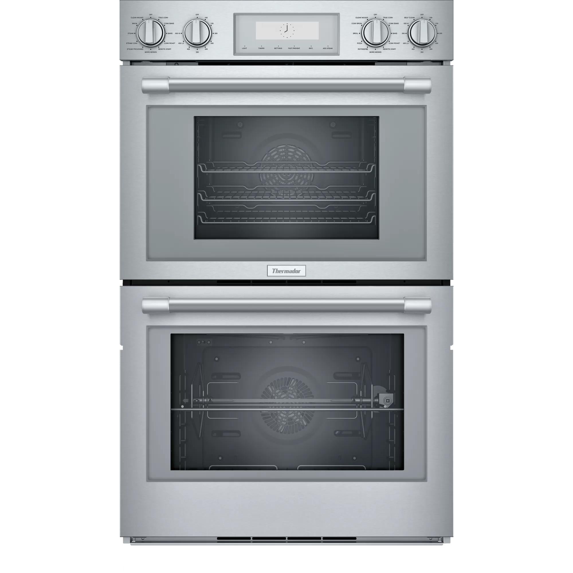Thermador 30-inch, 7.3 cu. ft. Built-in Double Wall Oven with Steam Convection PODS302B IMAGE 1