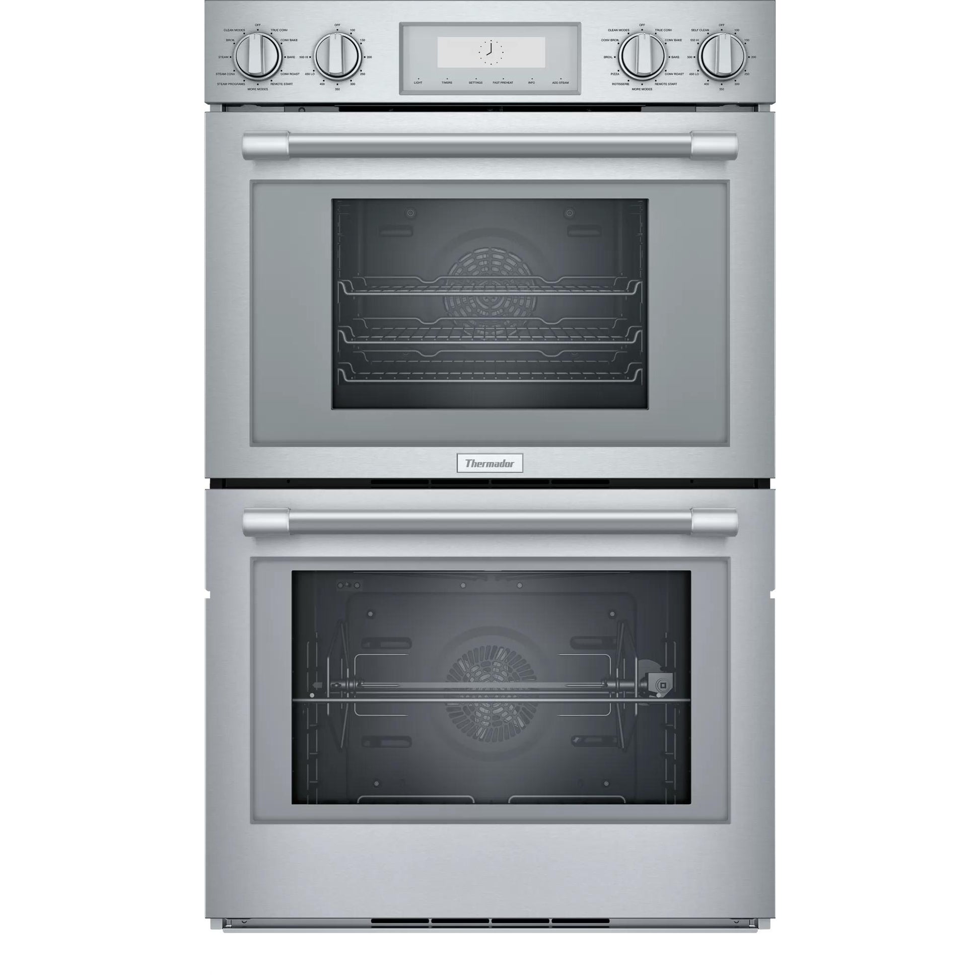 Thermador 30-inch, 7.3 cu. ft. Built-in Double Wall Oven with Steam Convection PODS302B IMAGE 1